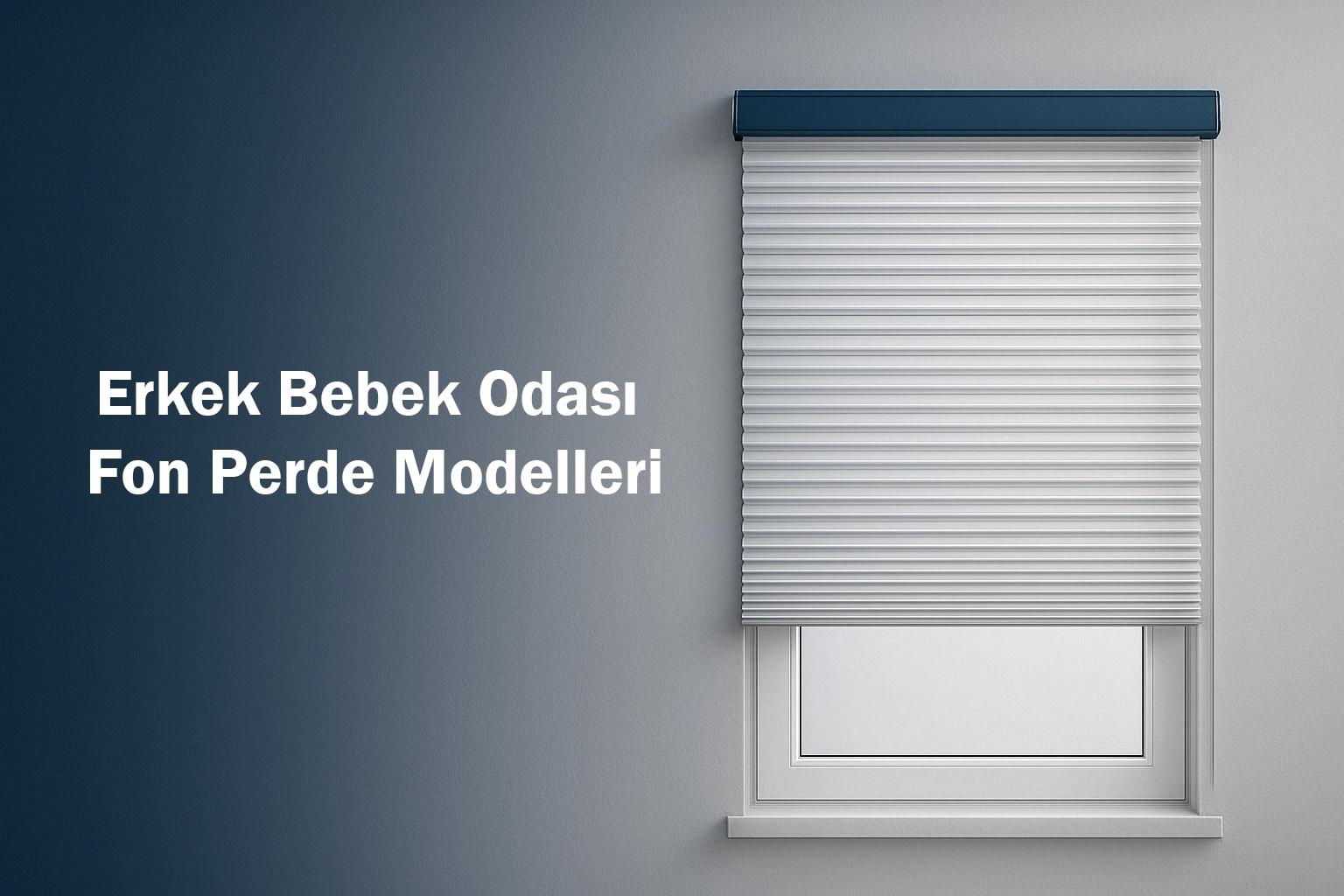 Erkek Bebek Odası Fon Perde Modelleri