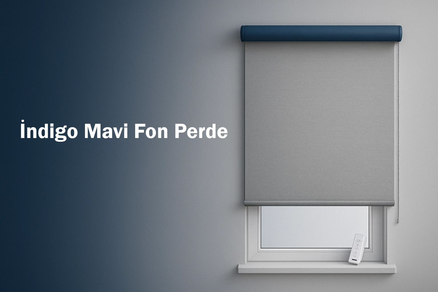 İndigo Mavi Fon Perde